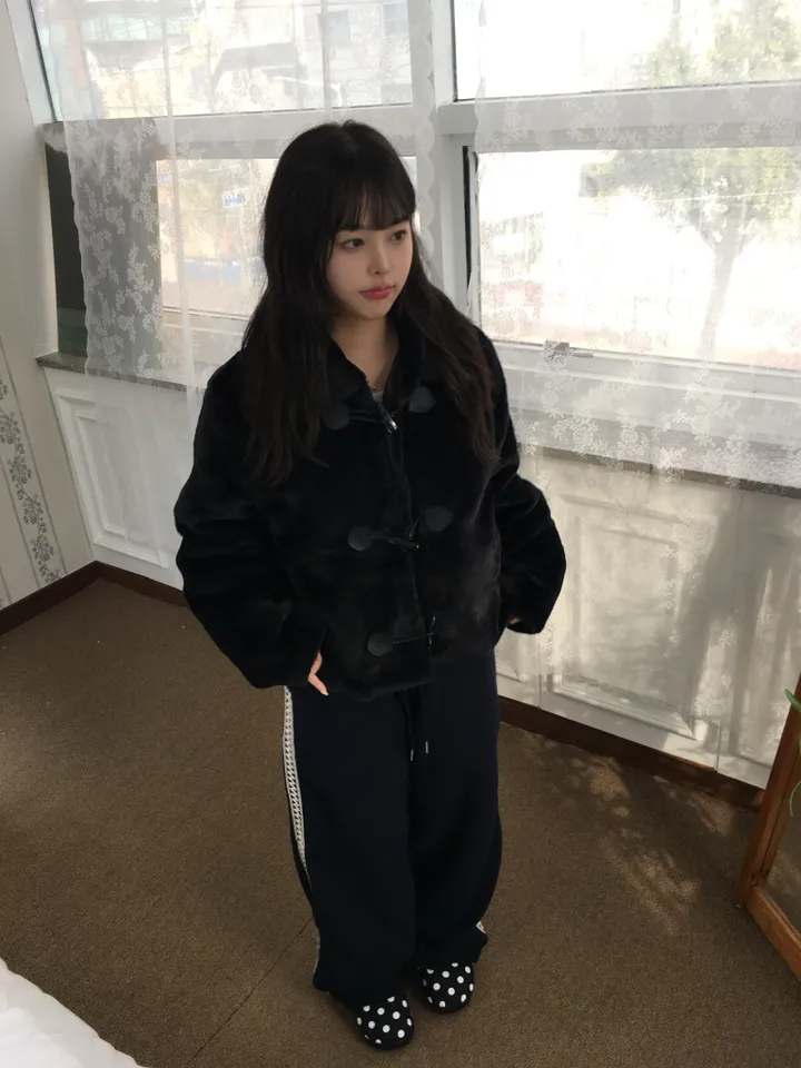 (2 color) 퍼 떡볶이 누빔 숏 코트자켓 상세 이미지 15