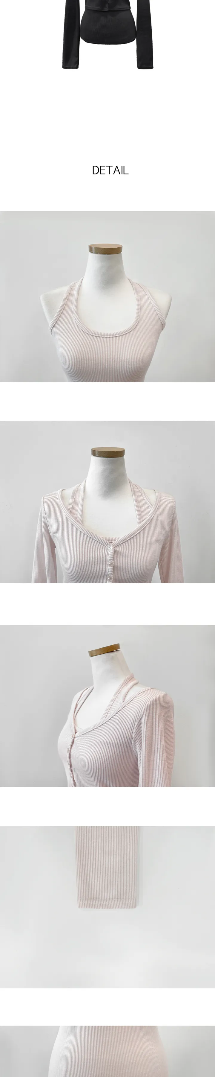 [MADE][2pcs,승모근소멸🤍] 키싱 홀터넥 나시 가디건set (4color) 상세 이미지 106