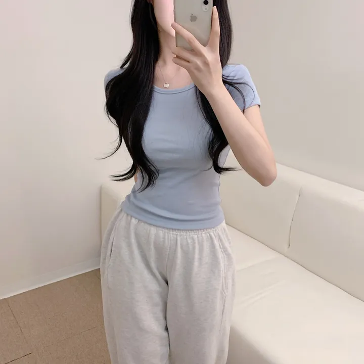 [-3kg/핏끝판왕!] 슬림핏 기본 무지 여리 반팔 티셔츠 (13color) 상세 이미지 9