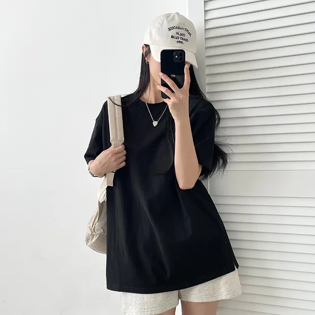 (2개묶음할인!/3기장) 목늘어남없는 옆트임 레이어드반팔티 3color 상세 이미지 27