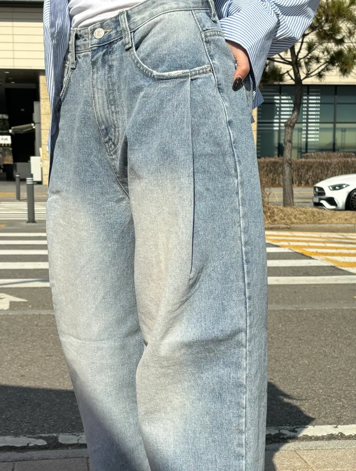 데일리 마린 핀턱 벌룬 와이드팬츠 상세 이미지 22
