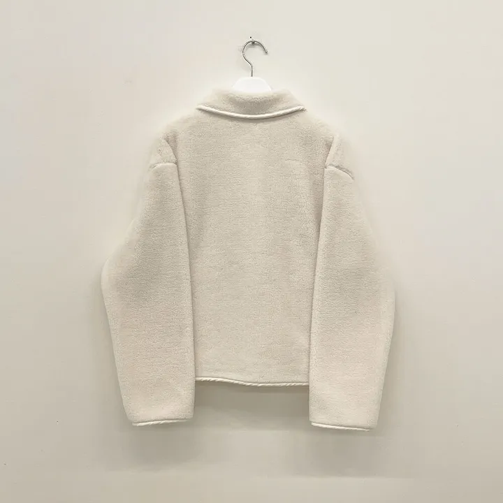 [양면퍼🧸/귀여움] 아방핏 양털 후리스 뽀송 카라 덤블 퍼자켓 크롭점퍼 밍크 숏코트 상세 이미지 25