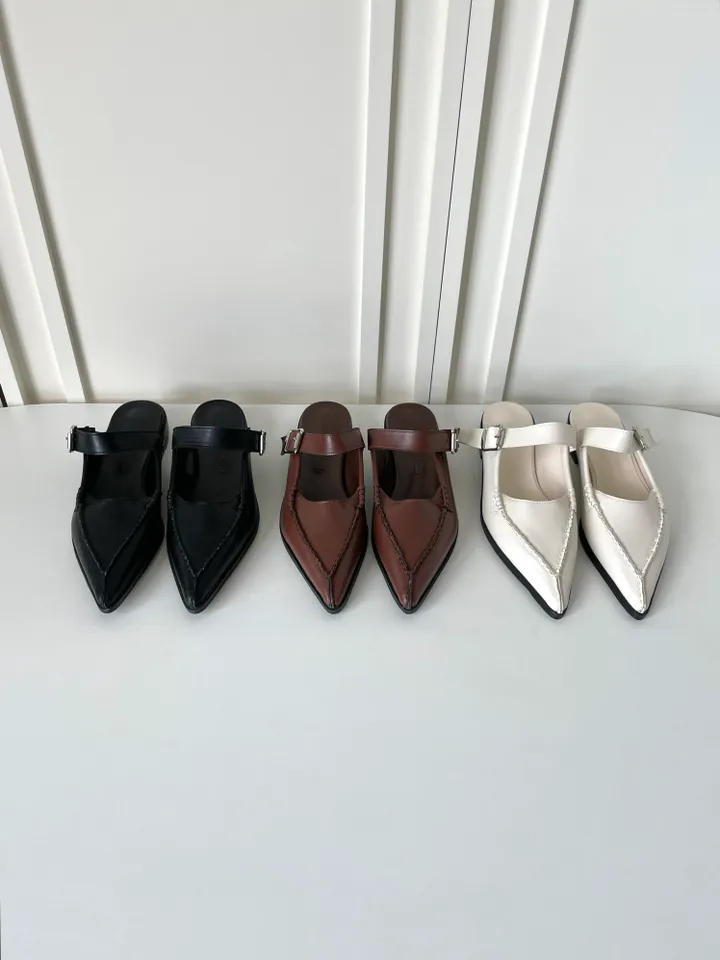 [굽1.5cm] 코세르 블로퍼 (3color) / 뮬 슬리퍼 로퍼 구두 단화 플랫 뾰족코 브이코 버클 사무실 상세 이미지 20