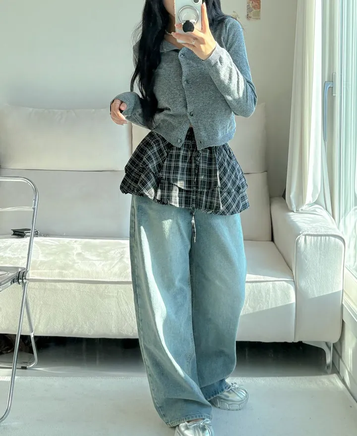 [너무 예뻐요../색감보장] 젤라또 레이어드 캐시미어 라운드 크롭 단추 니트 가디건 (9 col) 봄가디건 기본텝 상세 이미지 172