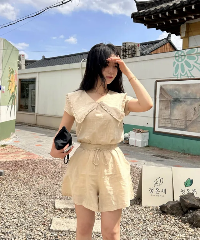 세트 ) 빅카라셀러 투피스 버전 데일리룩 2color