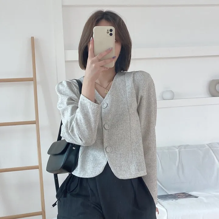 하객룩BEST💗(긴팔ver)[주문폭주🔥] 동글 트위드 버튼 긴팔 자켓 상세 이미지 62