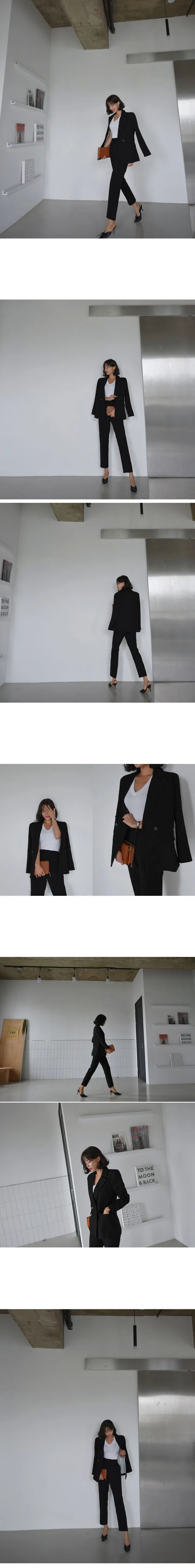 (당일발송)투버튼 베이직 자켓 슬랙스 SET 상세 이미지 2
