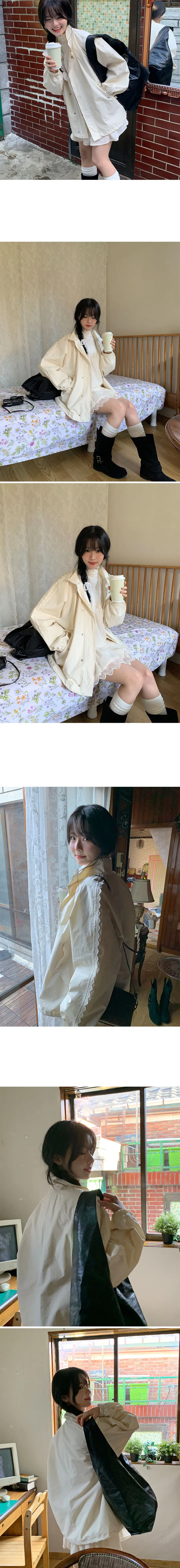 [자체제작] 블룸 레이스 오버핏 야상 상세 이미지 13