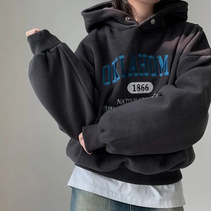[대박핏보장✨/98%만족/진그레이 당일출고!] 자체제작 #크치Made 꿈에 나온 핏, 오클라호마 1866  양기모 맨투맨 긴팔 후드티 ; 5컬러 상세 이미지 91