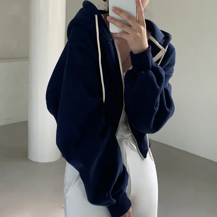 [완전인기✨/백염컬러 당일출고!] 자체제작 크치Made 꿈에 나온 핏, 투웨이 양기모 크롭 후드집업 ver 아우터 자켓 - zipup 상세 이미지 133