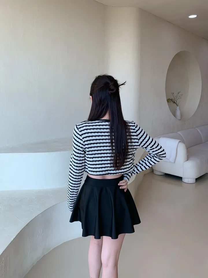 [당일출고/M-XL]체형커버 수영복 하이웨스트 치마 비키니 마린 호텔 수영복4PCS 상세 이미지 13