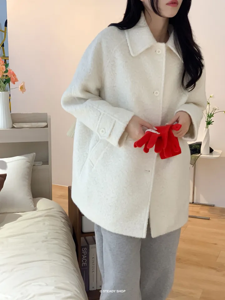 [울코트/울40%/누빔] 코지 부클코트 하프코트 코트 (3colors) 상세 이미지 15