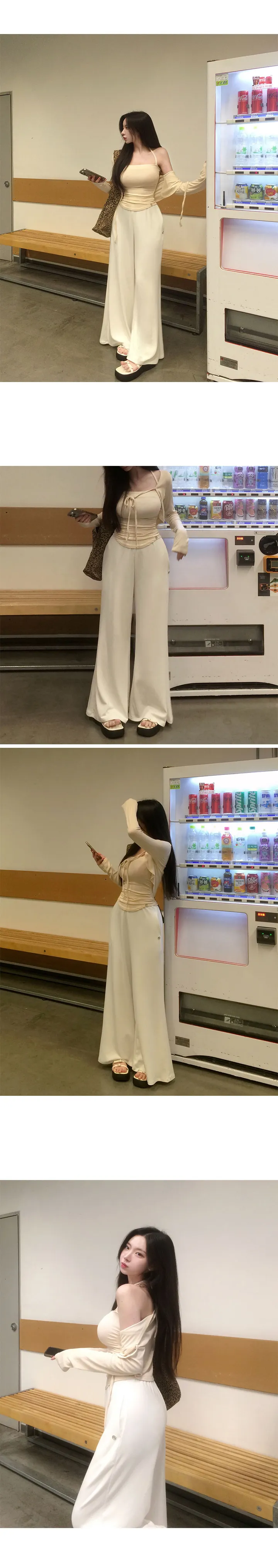 (기본,롱)[완벽군살커버] made 어썸 밴딩 찰랑 와이드팬츠 상세 이미지 18