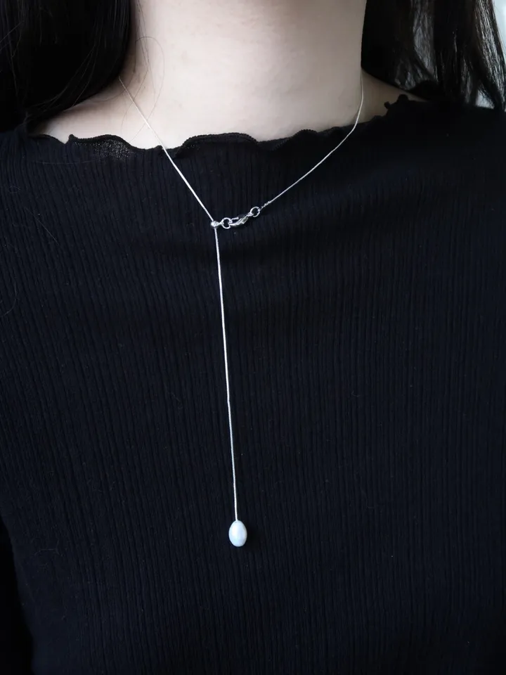thin pearl drop necklace 상세 이미지 6