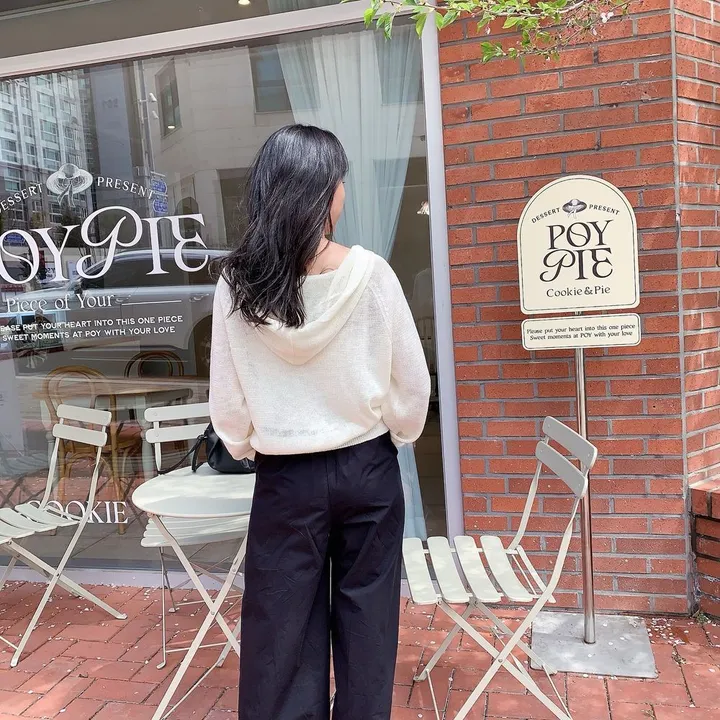 화이트 흰색 핀턱 밴딩 와이드 팬츠 상세 이미지 75