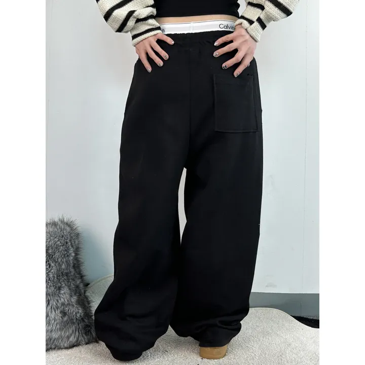 기모선택❤️[UNISEX/기획특가/4size!]올데이 원턱 라인 루즈 와이드 트레이닝 팬츠(2color) 상세 이미지 11