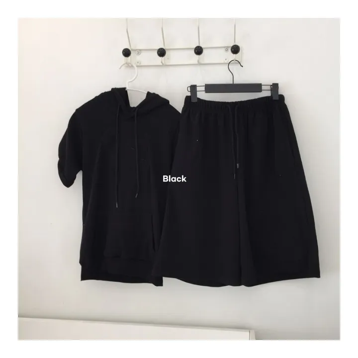 [ 세트가격/3Color ] 하트 패치 퍼프 버뮤다 트레이닝 셋업 세트 상세 이미지 7