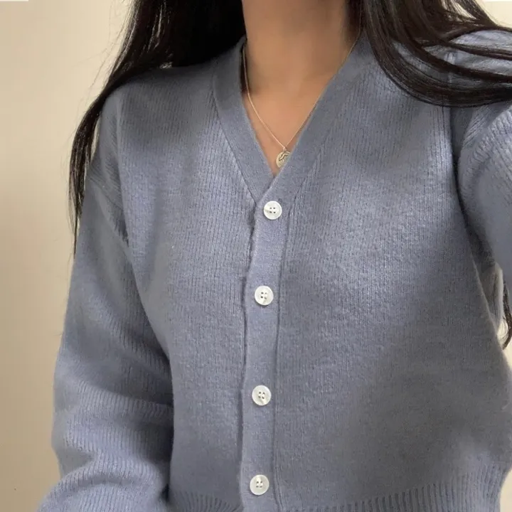 [7컬러/도톰해요!] 촘촘한 짜임의 데일리 브이넥 니트 가디건 상세 이미지 33