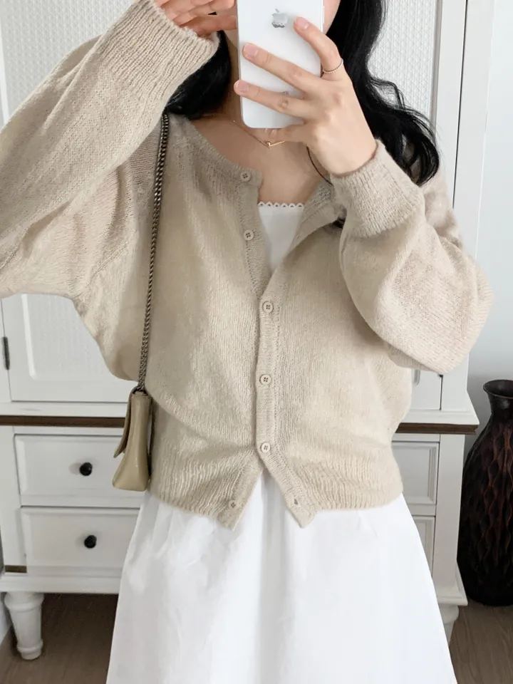 [보송/여리핏☁️] 바스 모헤어 가디건 (5color) 봄가디건/여름옷/데일리룩/데이트룩/벚꽃/나들이룩/핑크/니트/피크닉룩 상세 이미지 32