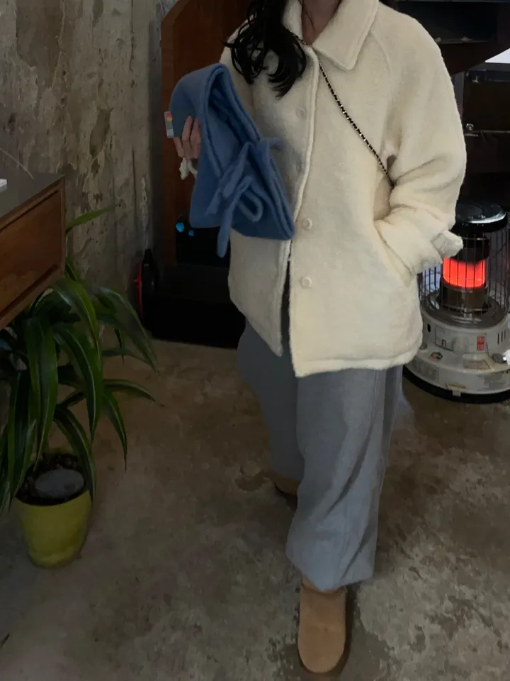 [울 70%] 퐁퐁부클울하프코트 상세 이미지 29