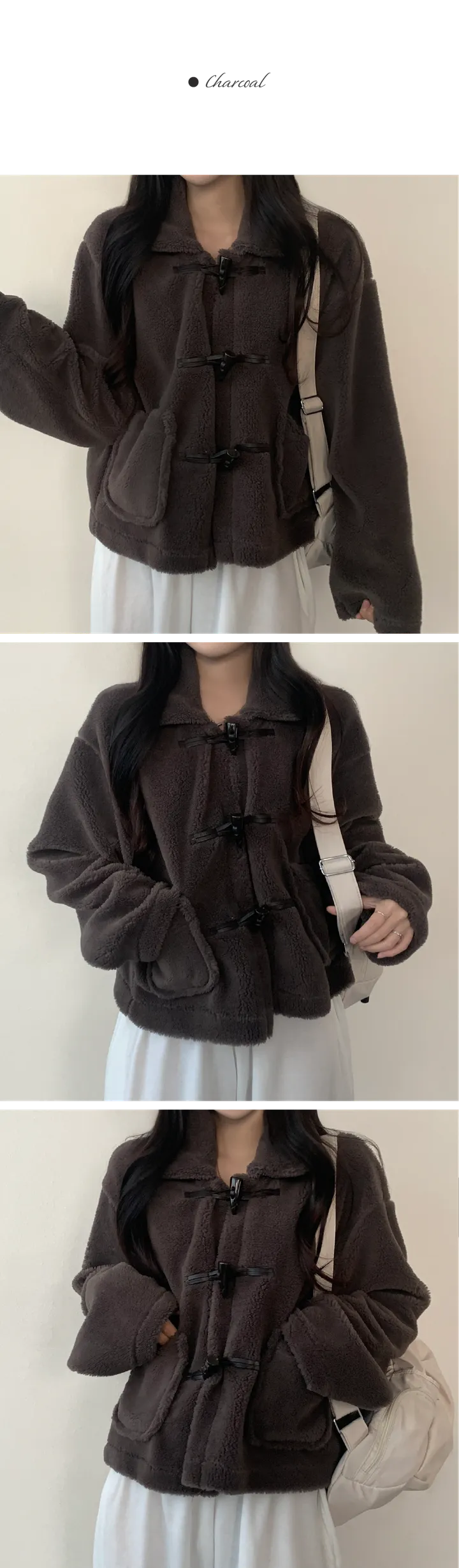 [폭닥,도톰/러블리💓] 보슬보슬, 밍크 양털 카라 떡볶이 숏 코트 자켓 4color 상세 이미지 8