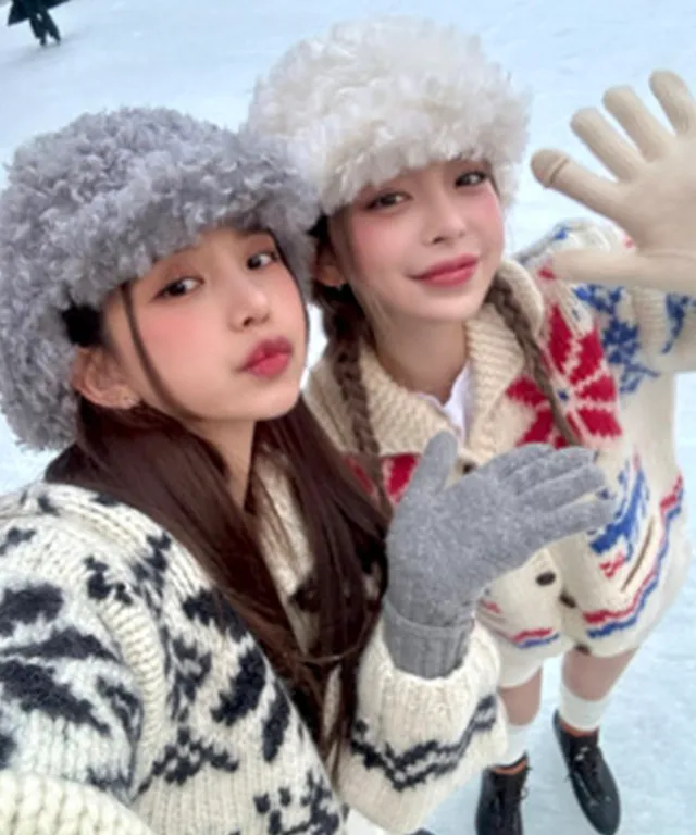 뽀글귀도리모자