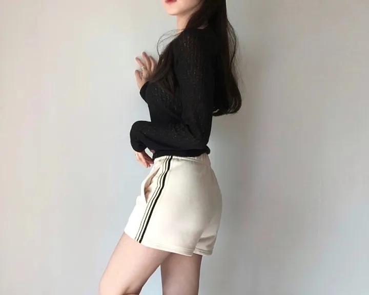 [재질 너무 좋아요] 포코 pt - 캐주얼 스포티 운동 트레이닝 홈웨어 밴딩 반바지 팬츠 상세 이미지 5