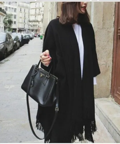 여성 캐시미어 망토 숄 머플러 케이프 목도리 가디건