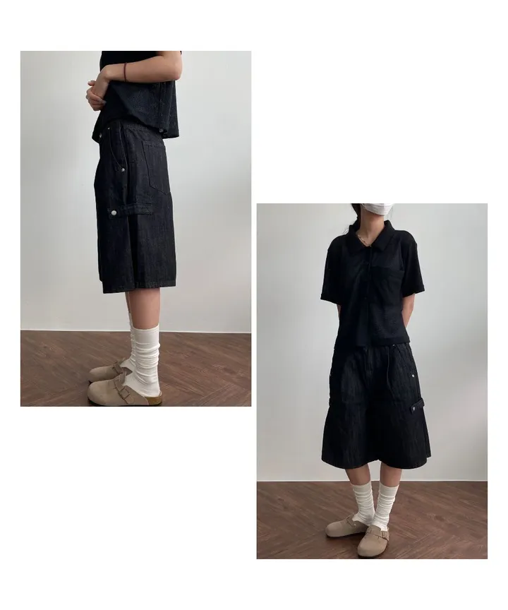 [MD PICK❗️/강력추천]비죠 패치 생지 버뮤다 팬츠 ( 2 color ) 상세 이미지 17
