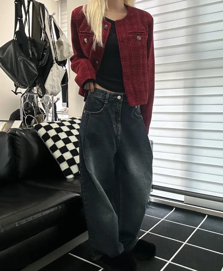 [🎀누적판매 1천장🎀]Allday washing pin-tuck wide denim 올데이 워싱 핀턱 와이드 데님 상세 이미지 6