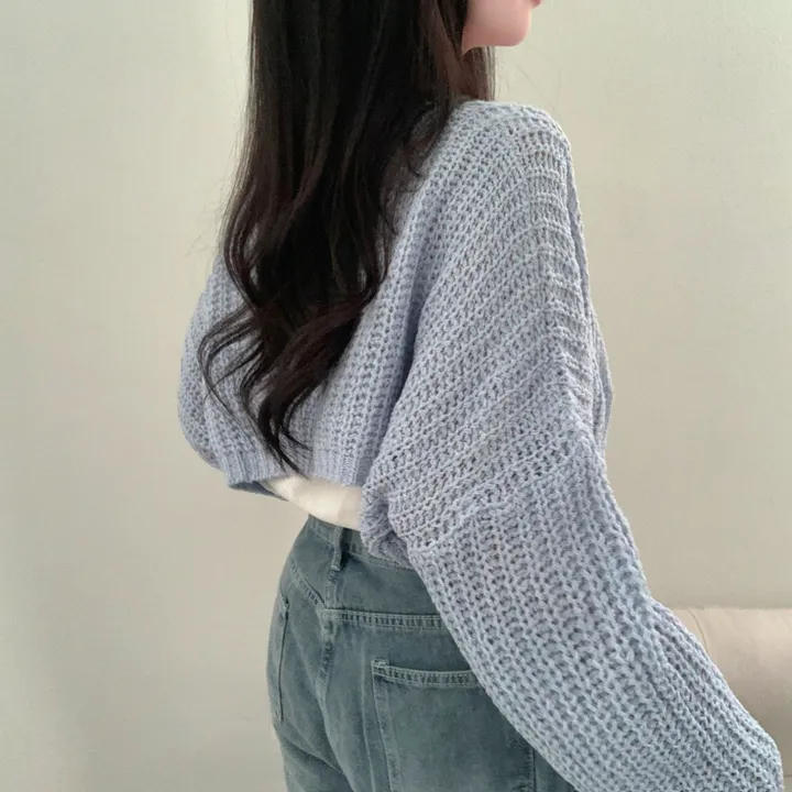 [아방🤍/new신상!]누가봐도 아방핏, 왕크롭 썸머 린넨 부클 원버튼 루즈핏 가디건 상세 이미지 32