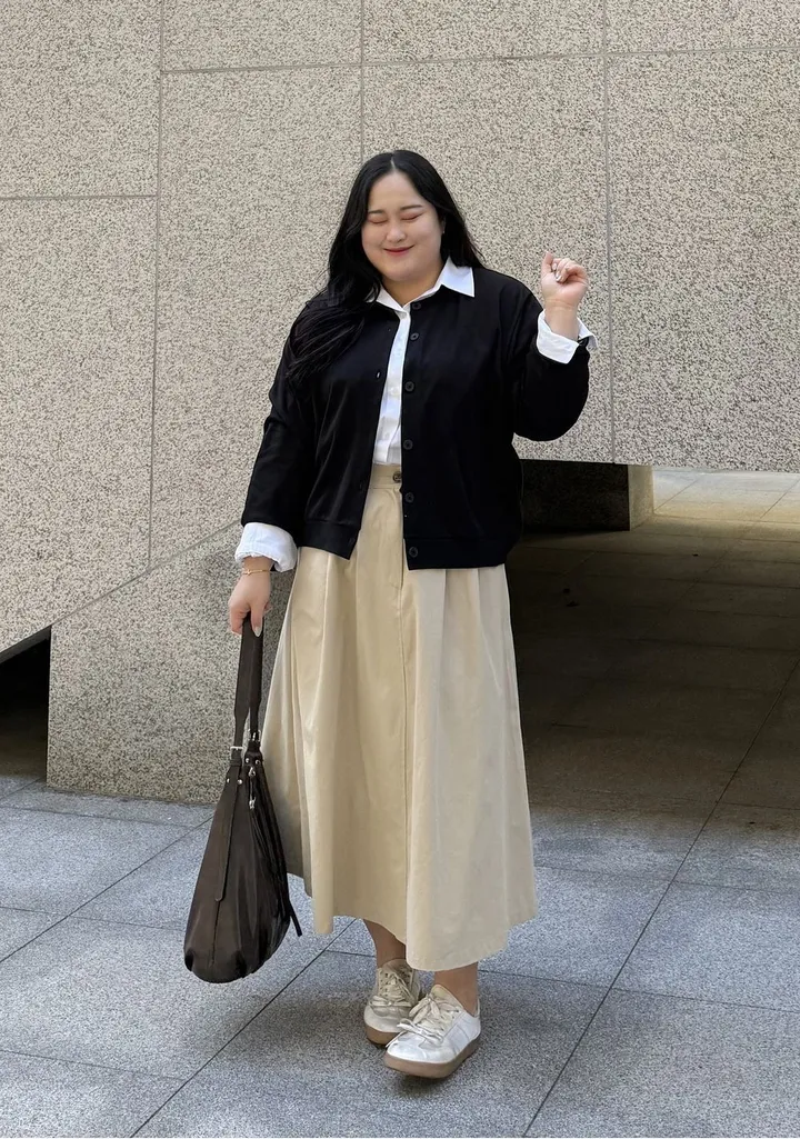 버튼 쭈리 가디건 빅사이즈 셔츠 레이어드 하기 좋은 아우터 간절기 가디건 상세 이미지 22