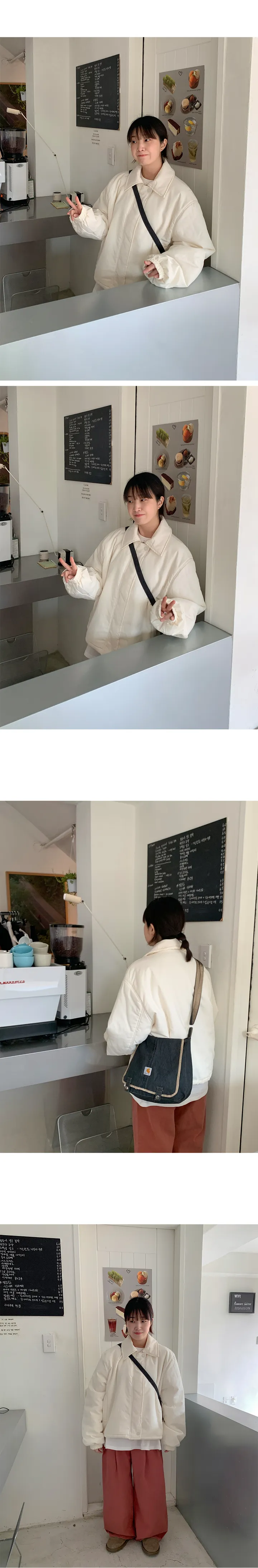 [5천장돌파]카에리 카라 숏 패딩 점퍼 (3color) 상세 이미지 6