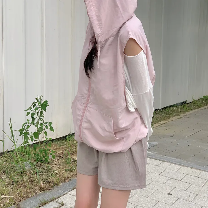 레코드 후드 나일론 조끼 : record hoodie Anorak vest - 4 color 상세 이미지 29