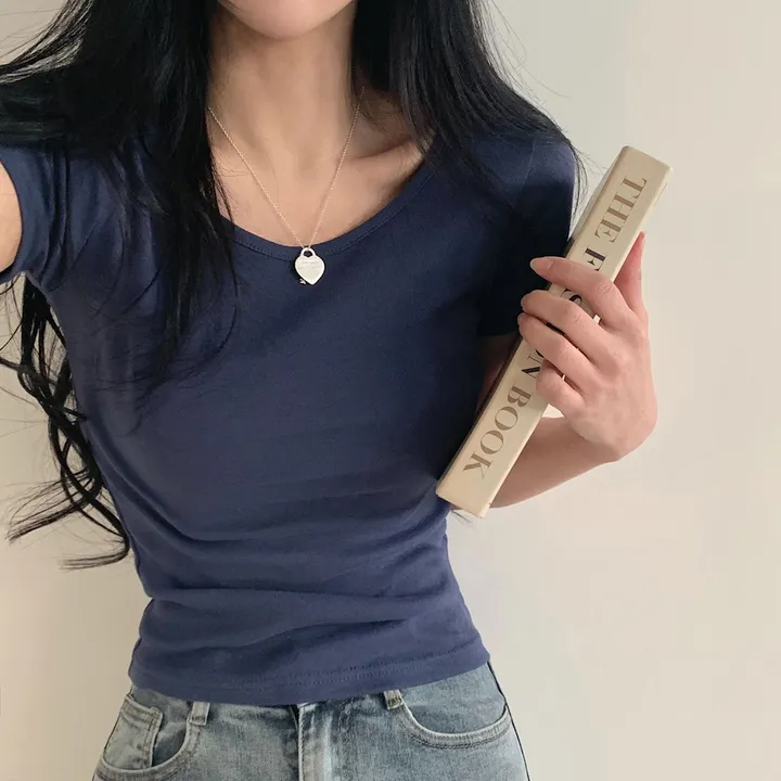 [1+1추가할인🤍/13컬러] 데일리 기본 유넥 반팔티 상세 이미지 7