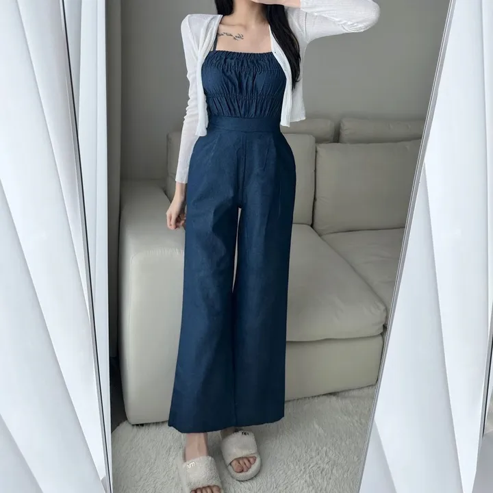 *스판쭉쭉* 밴딩 데님 점프슈트 상세 이미지 18