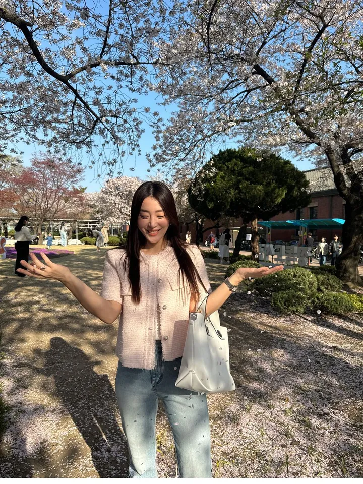 (재진행)[반팔트위드/여름자켓]벛꽃축제 오버핏 프린지 반팔트위드  크롭자켓 라운드 하객룩 린넨 데이트룩(2COLOR) 상세 이미지 69