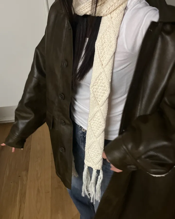 (2color) 덤블 레더 야상 하프코트 상세 이미지 10