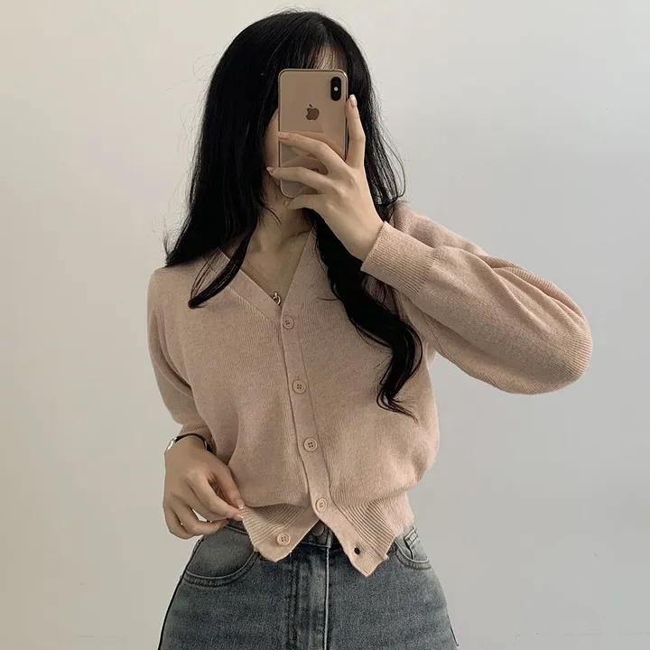 [팔뚝살커버!] 허리잘록~ 포근 브이넥 데일리 브이넥 아방핏 니트가디건 상세 이미지 11