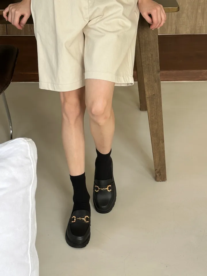 DBB650 통굽 로퍼 골드체인 여성 신발 키작녀 구두 정장 캐주얼 키높이 슈즈 단화 발편한 푹신한 가벼운 상세 이미지 30