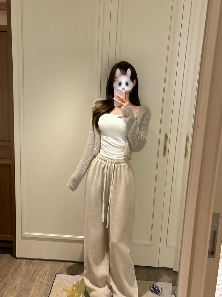 [청순여리/쓱걸치는🩷] 뽀송 앙고라 크롭 니트 가디건 겨울신상 봄가디건 (5color) 상세 이미지 4