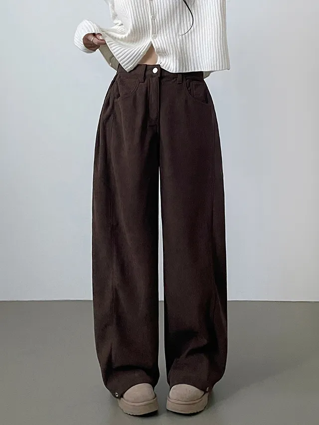 [한파대비/3기장~2XL!] 스냅버튼 융기모 코듀로이 골덴 폴딩 와이드팬츠 4color 상세 이미지 59