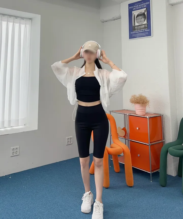 5부 스판 바이커 팬츠 상세 이미지 7