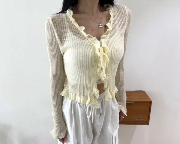 썸머 프릴 가디건 6COLOR 상세 이미지 22