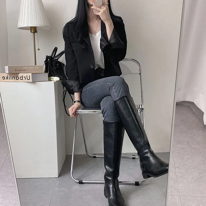 봄자켓*.* [패드없는, 퀄리티굿] 소매트임 크롭 자켓 상세 이미지 70