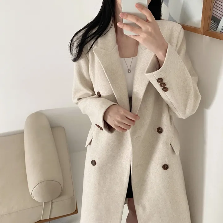 플룻 코트 봄코트 롱코트 하객룩 울코트 상세 이미지 21