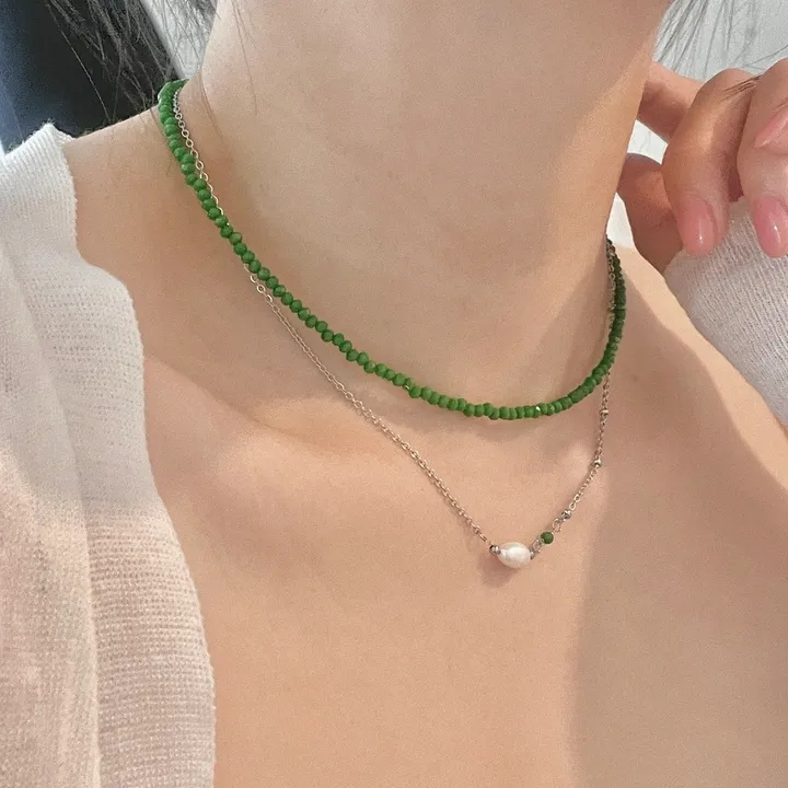 *made* 사계절 만능 레이어드 론델 비즈 목걸이 (2size 13color) 상세 이미지 7