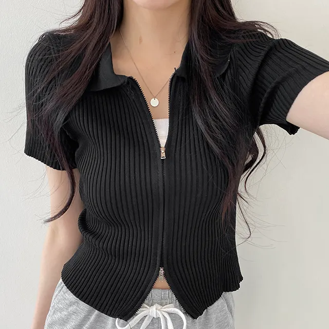 1+1할인[미친핏감!!/투웨이집업] 예쁜컬러가득 카라 스판골지니트 슬림핏 투웨이집업 상세 이미지 33