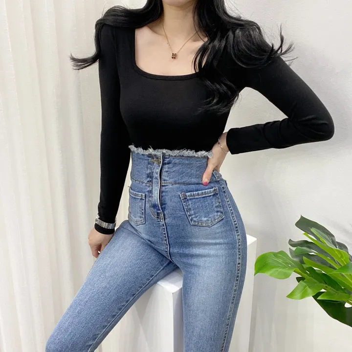 🚀당일발송🚀[묶음할인/11컬러] 조이 봄 가을 뉴 스퀘어넥 긴팔 티셔츠 이너티 상세 이미지 66