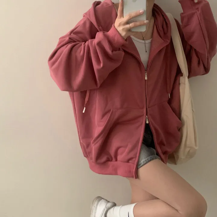 [사계절인기템/7컬러*.*] 심플무지 투웨이 오버핏 후드집업,점퍼 - 12color 상세 이미지 39